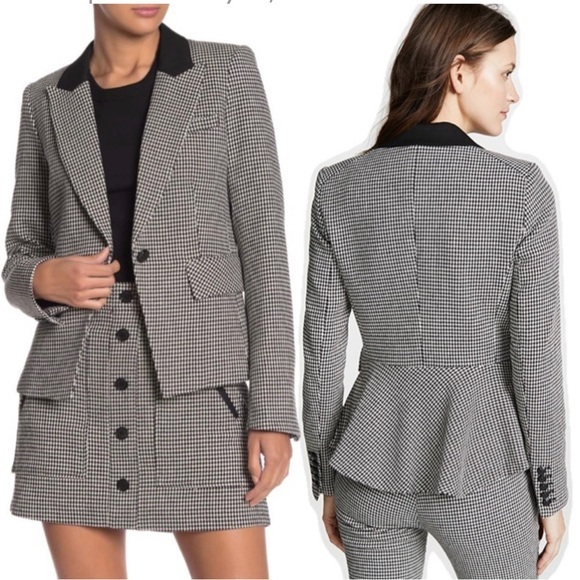 VERONICA BEARD Airlie Dickey Plaid Black & Whits Jacket, Size 2, NWT - Picture 1 of 16